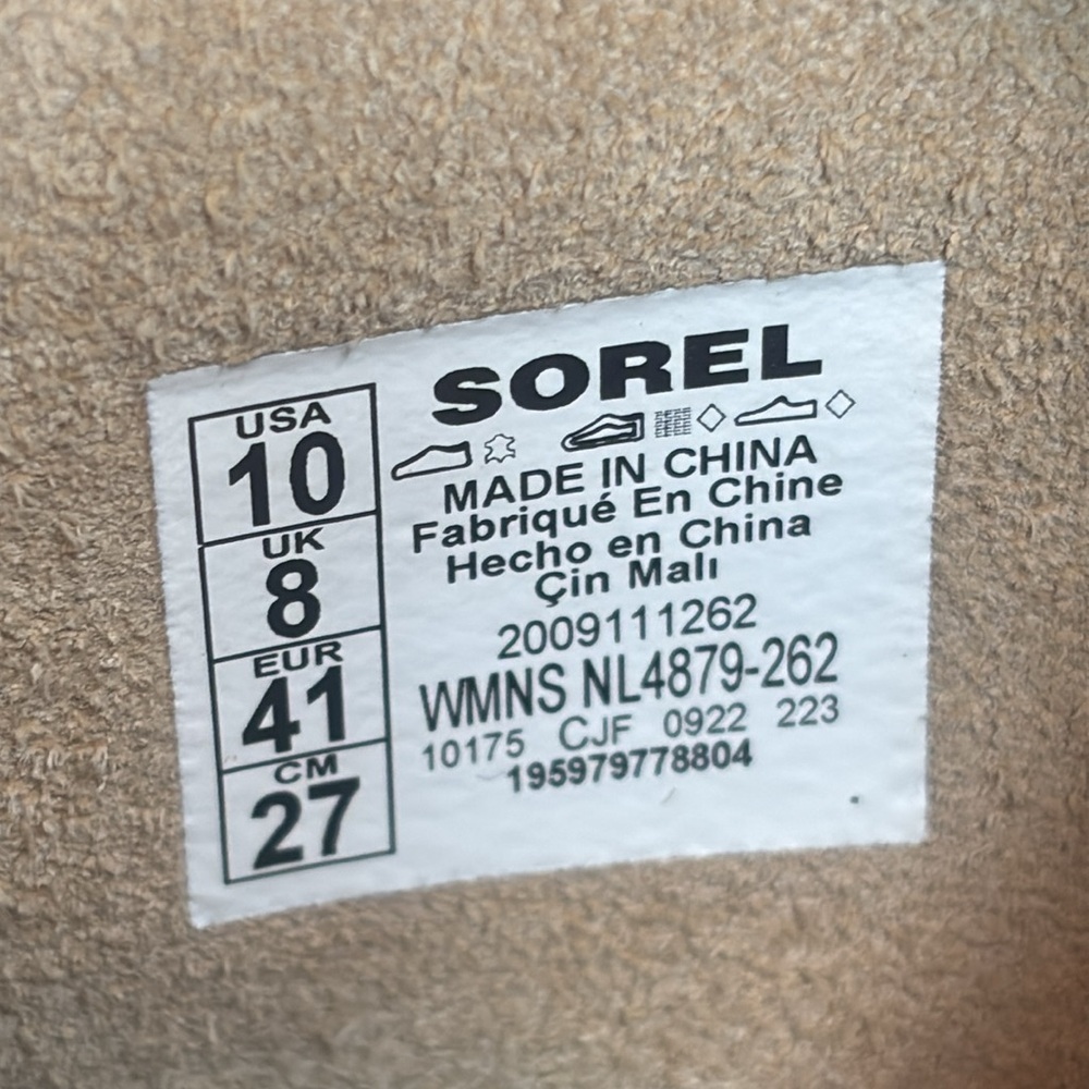 Sorel Hi-Line Tan Suede Waterproof Lace-Up Lightweight Combat Boot. 10. NWT!! - Picture 8 of 9